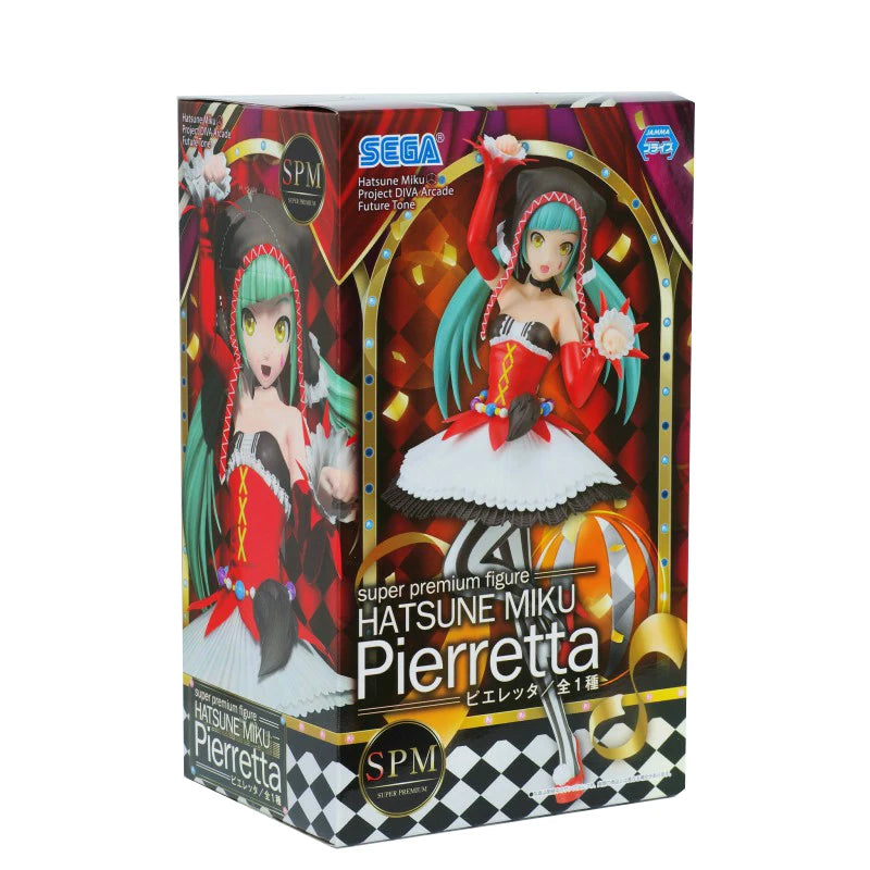 23cm Original Anime Figurine Hatsune Miku Clown Pieretta Collection Kawaii Doll PVC Action Dercation Model Kids Toys For Girls