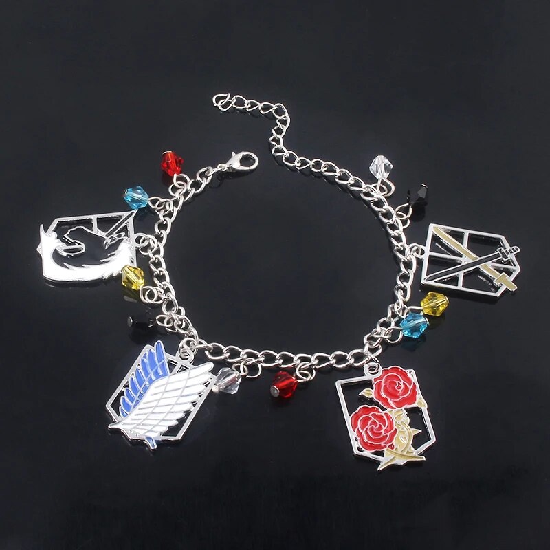 Venta al por mayor, collares de 20 piezas de ataque a los Titanes, alas de la libertad, legión de exploración, Cosplay, collar con colgante de llave Eren para mujeres y hombres