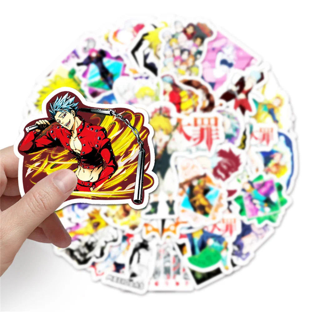 10/30/50PCS Cartoon Seven Deadly Sins Creative Graffiti Diary Laptop Suitcase Guitar Kids Toys Waterproof Stickers Wholesale