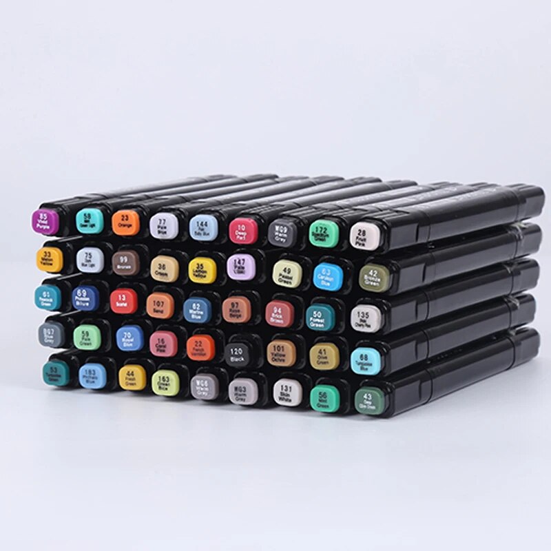 TouchFIVE 30/40/60/80 Color Art Markers Set Dual Headed Artist Sketch Oily Alcohol based Marker For Animation Manga
