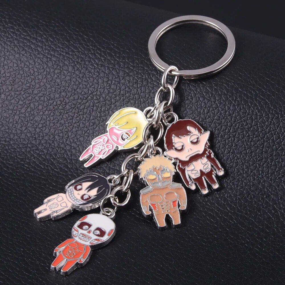 Venta al por mayor, collares de 20 piezas de ataque a los Titanes, alas de la libertad, legión de exploración, Cosplay, collar con colgante de llave Eren para mujeres y hombres