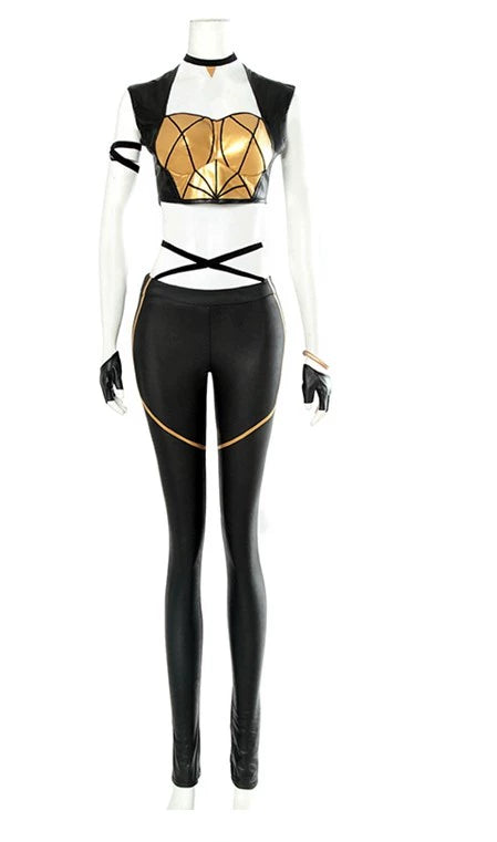 Uniforme de Cosplay de League of Legends KDa equipo femenino Kasha Rap mujer adulta como mujer Lol Ali Cos ropa conjunto completo de Anime para mujer