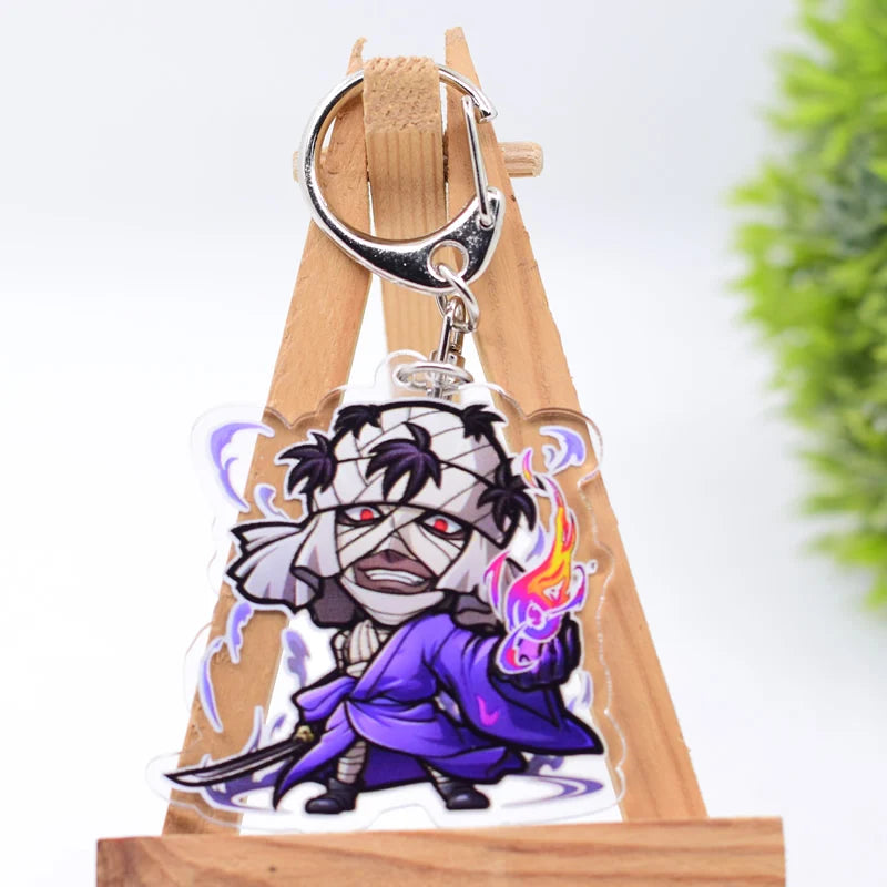 10 Styles Rurouni Kenshin Keychain Double Sided Acrylic Cartoon Key Chain Pendant Anime Accessories Keyring Fans Gift