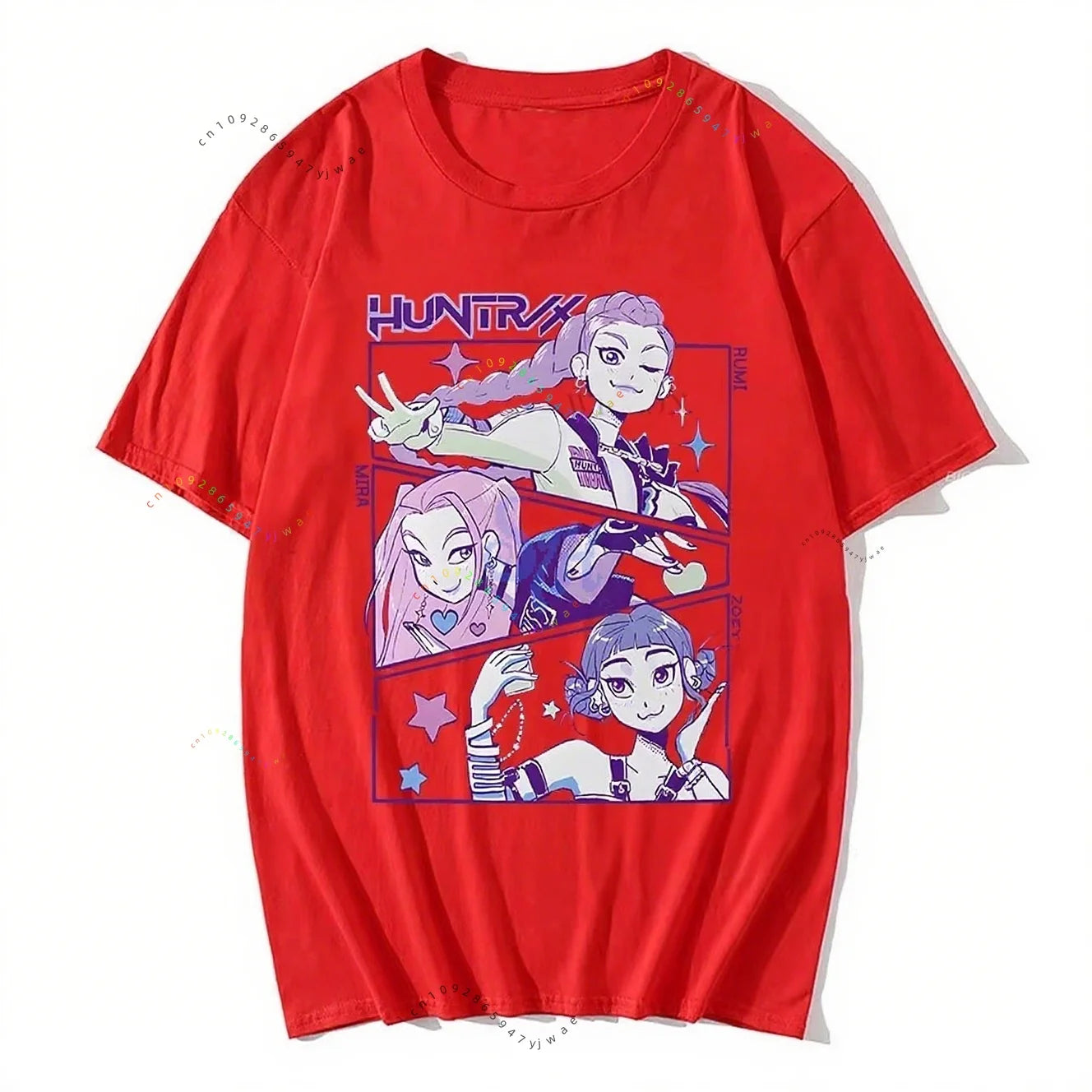 Huntrix Rumi Mira Zoey Roleplay Anime Kpop Demon Girl Power Korean Kawaii Group Cute Cartoon Parents Kids T-Shirt Halloween Cos