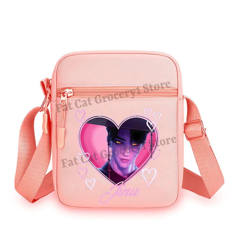 Kpop Demon Hunter Shoulder Bag Kawaii Rumi Mira Zoey Crossbody Bags Girls Outdoor Sport Messenger Pouch Women Travel Purse Gift