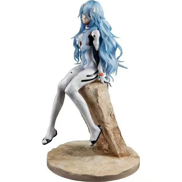 Genuine Neon Genesis Evangelion EVA Ayanami Rei Sitting Posture Long Hair Hand Model Small Amount in Stock Holiday Gift