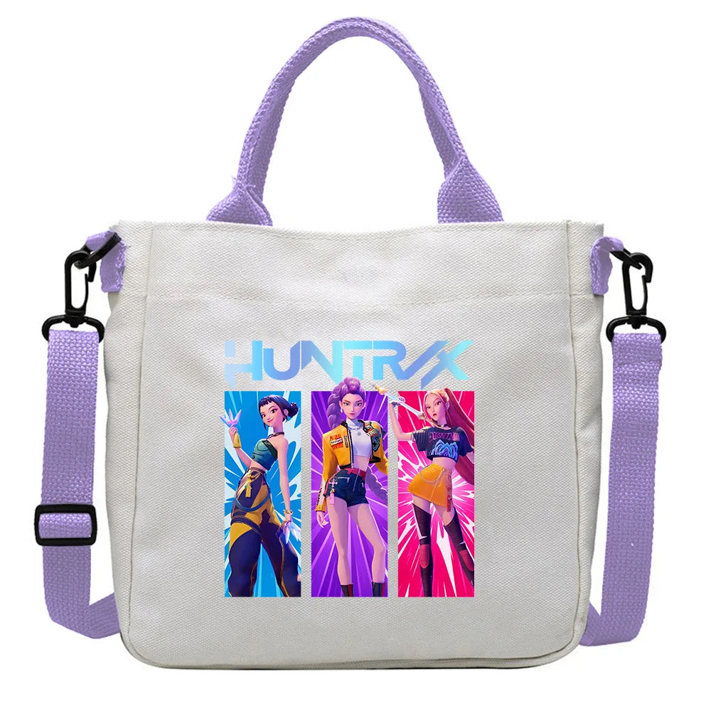 KPop Demon Hunters Anime Women's Crossbody Bag Aesthetics KPop Demon Hunters 2025 Shoulder Bags Korean Fashion Messenger Bag
