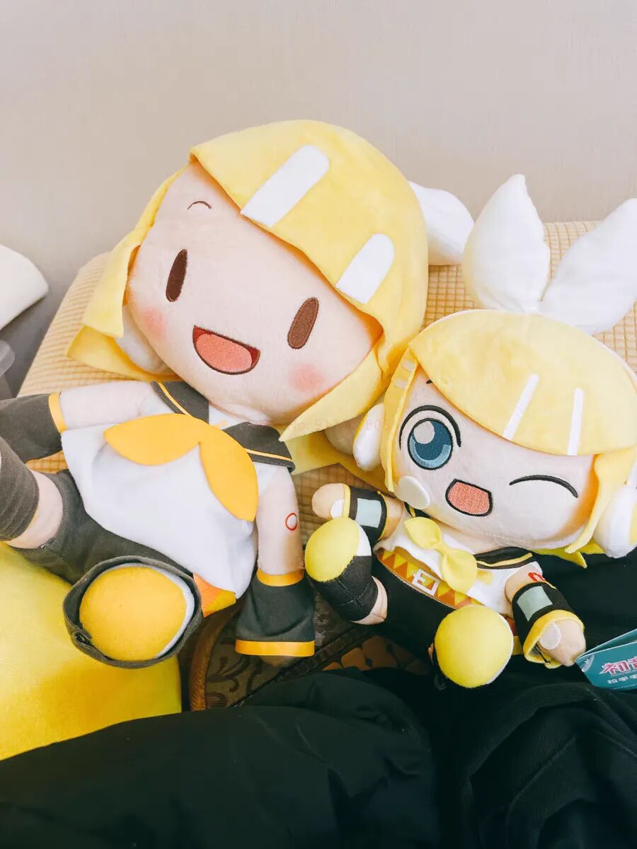 20cm Original Anime Hatsune Miku juguetes de peluche Kwayi Fufu Kagamine Len Kagamine Rin Megurine Luka muñecos rellenos suaves almohada regalo para niños