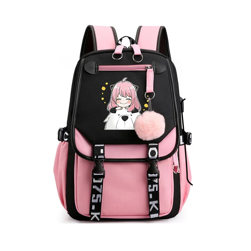 Mochilas de Anime Spy X Family Anya Forger, bolsas para niñas, Manga Kawaii, mochila de dibujos animados para niños, mochila escolar impermeable para niños, regalos