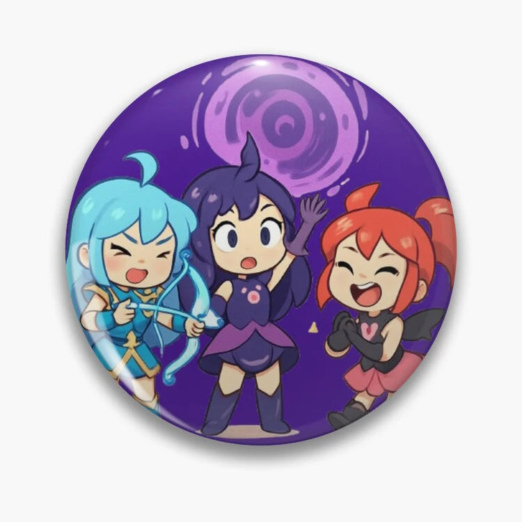 K-Pop Demon Hunters Huntrix Girlgroup Anime Brooch Bag Clothing Hat Badge Accessories Jewelry Gifts