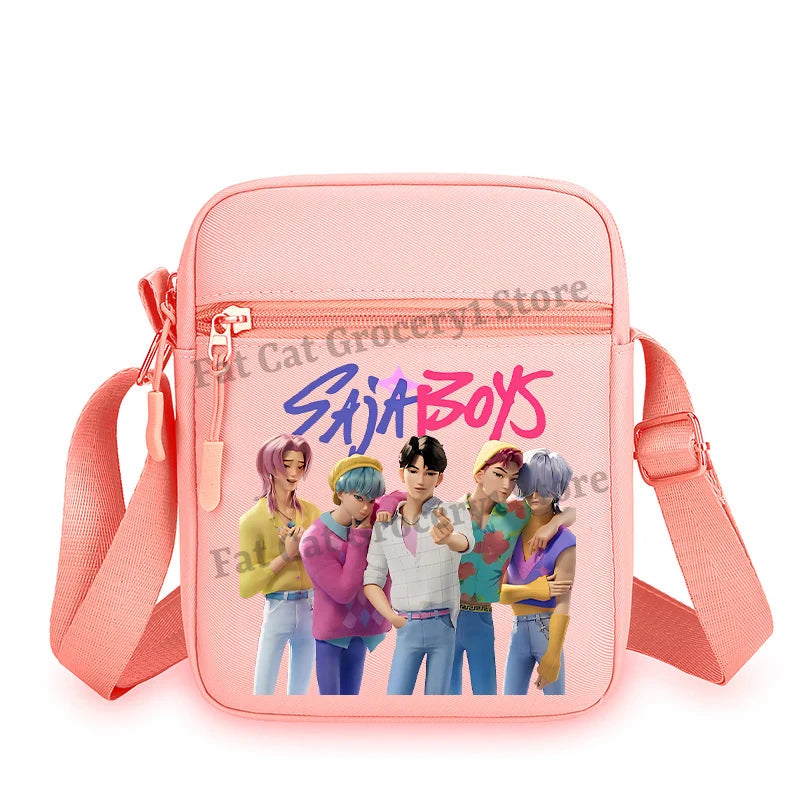 Kpop Demon Hunter Shoulder Bag Kawaii Rumi Mira Zoey Crossbody Bags Girls Outdoor Sport Messenger Pouch Women Travel Purse Gift