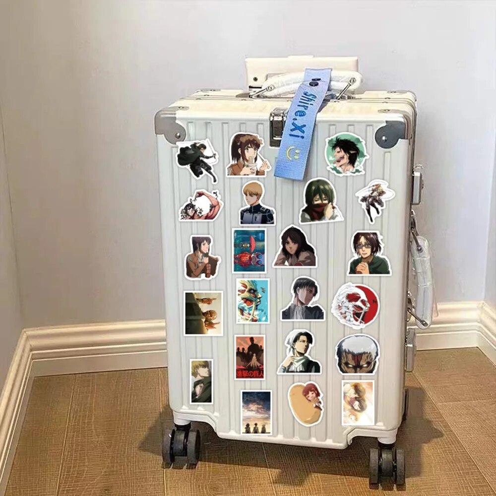 10/30/60PCS Anime Attack On Titan Shingeki no Kyojin Sticker DIY Laptop Luggage Skateboard Graffiti Decals Sticker for Kid Toys
