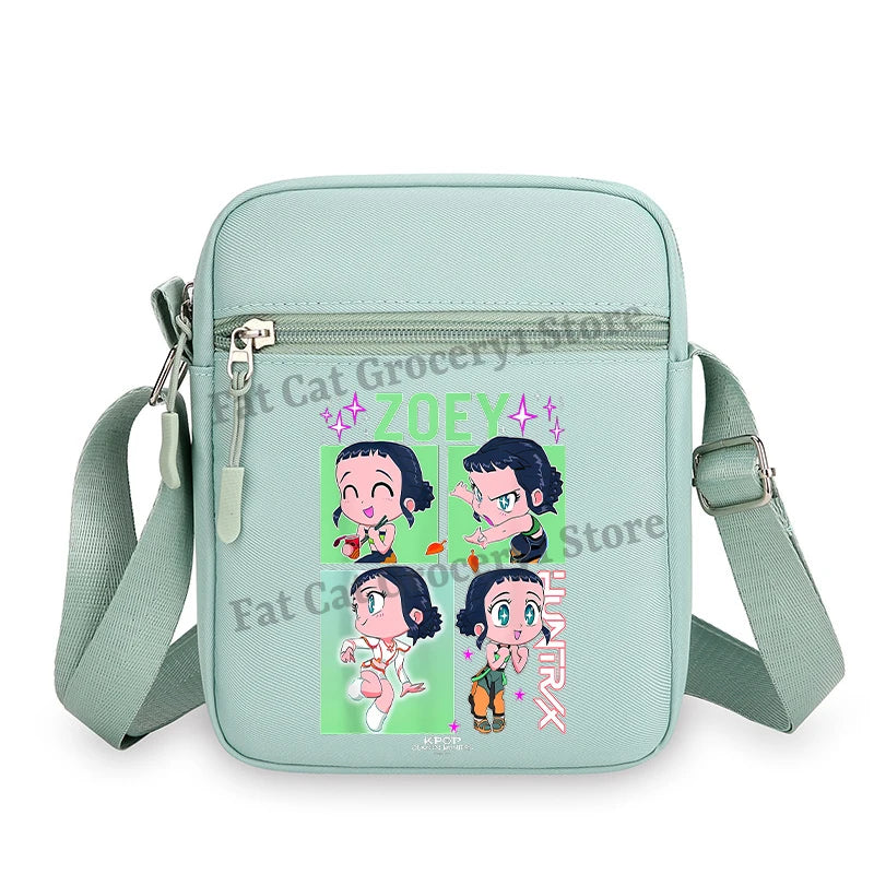 Kpop Demon Hunter Shoulder Bag Kawaii Rumi Mira Zoey Crossbody Bags Girls Outdoor Sport Messenger Pouch Women Travel Purse Gift