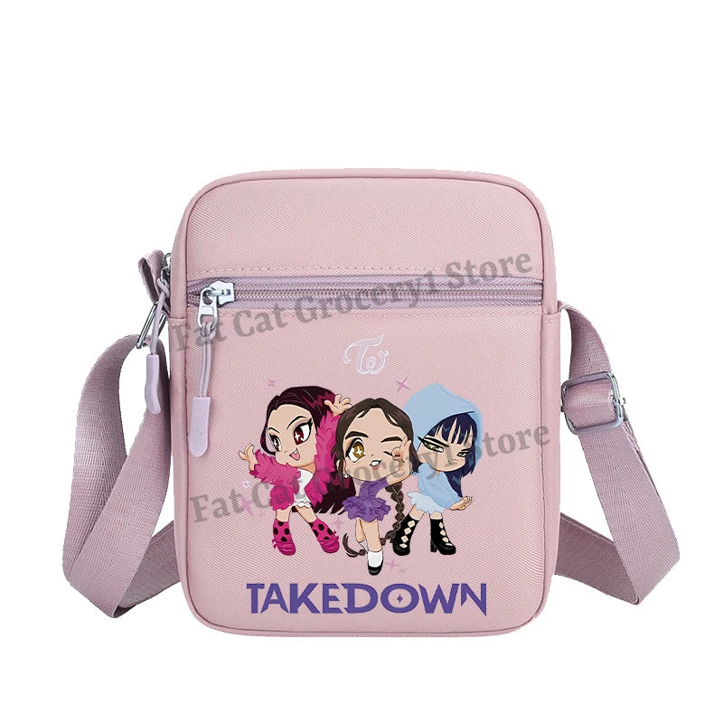 Kpop Demon Hunter Shoulder Bag Kawaii Rumi Mira Zoey Crossbody Bags Girls Outdoor Sport Messenger Pouch Women Travel Purse Gift