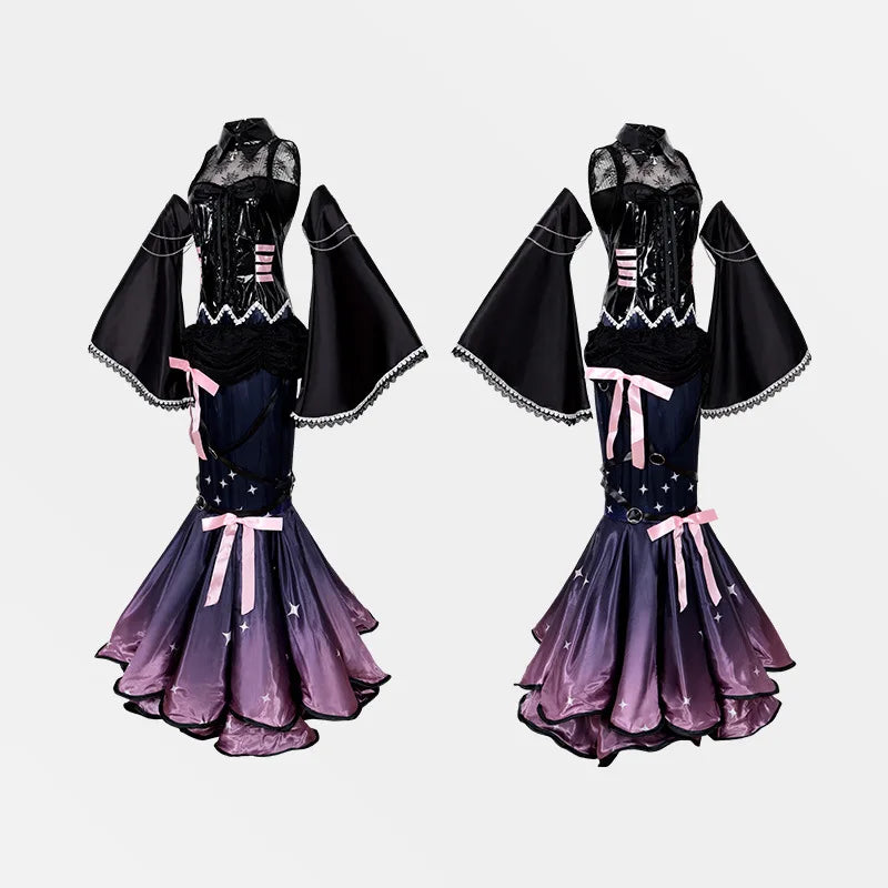 Anime Megurine Luka Cosplay Costume Wig Set