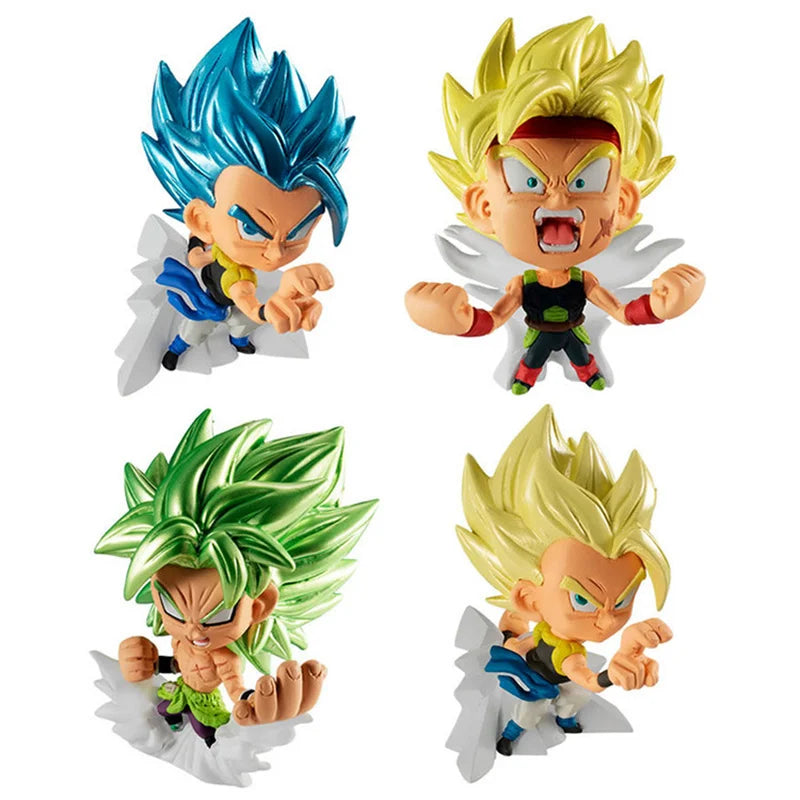 Bandai Dragon Ball SuperJiren Vegeta Son Goku Freezer Gogeta Broli Burdock Warrior Doll Series Anime figuras en miniatura de juguete Kit de regalo