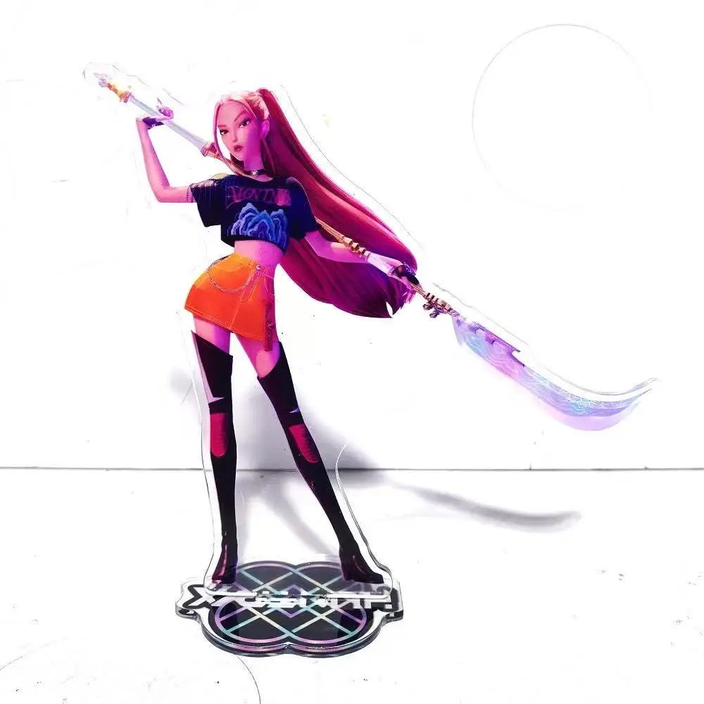Anime Kpop demon hunters huntrix saja meninos acrilico suporte modelo placa decoracao originalidade mesa figura exibicao Christm