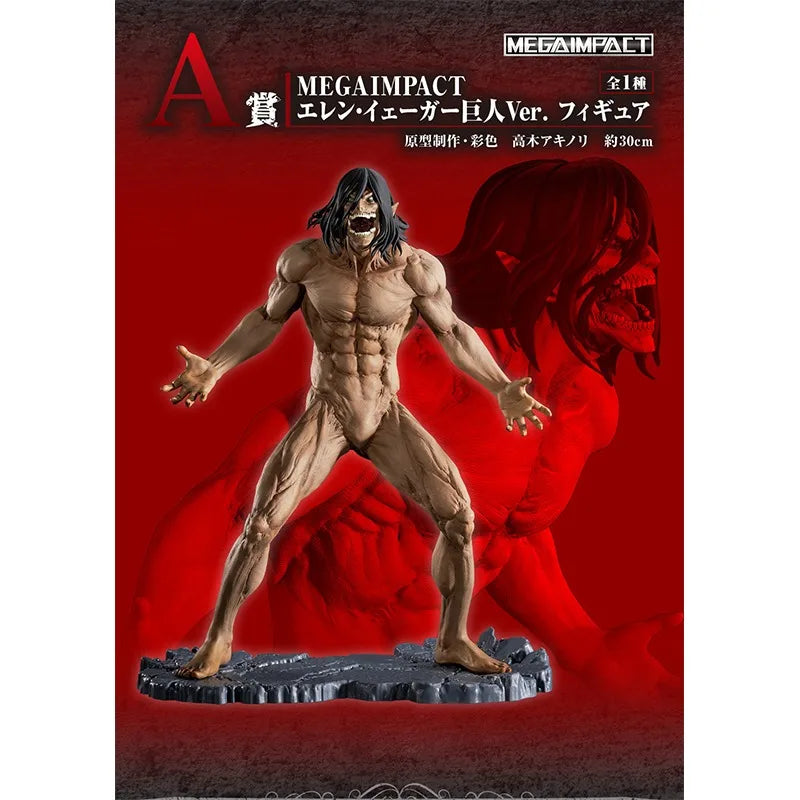 Bandai Original Ichiban KUJI Attack on Titan Eren Jaeger Levi Ackerman Anime Collection Model Figure Christmas birthday gift