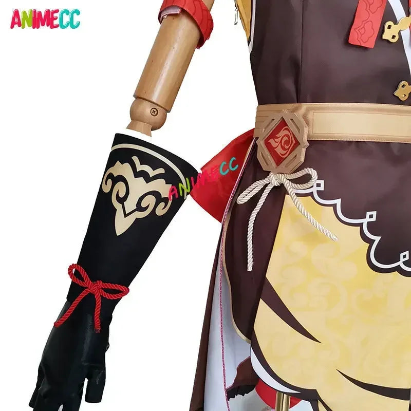 ANIMECC Xiangling Cosplay Costume Wig Anime Game GenshinImpact Xiang Ling Outfit Halloween Party Costume for Women Girl