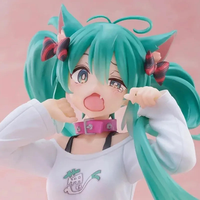 In Stock Hatsune Miku Nekomimi T-Shirt Ver. Vocaloid Collectible Anime Figure Model Toys