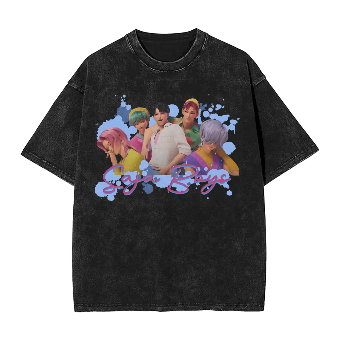 Kpop Demon Hunters Girl Dinner T-Shirt for Men Casual Pure Cotton Tees Crewneck Short Sleeve T Shirt Printing Clothing