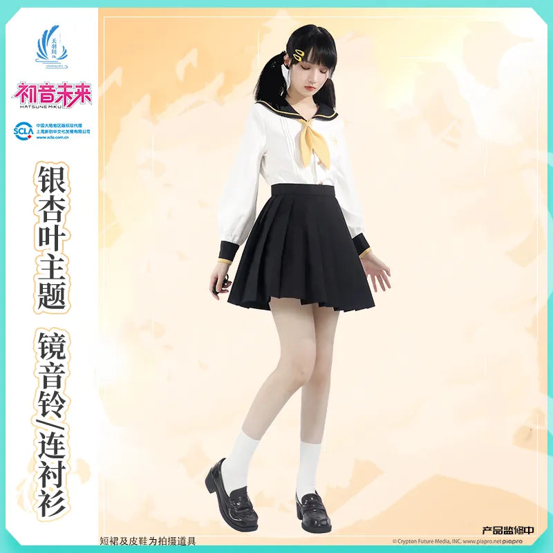 Uniforme Vocaloid Miku JK, camisas Kagamines Rin/Len, traje de marinero, disfraz de Cosplay, camisetas de manga larga, camisa para estudiantes de escuela, mujeres y hombres