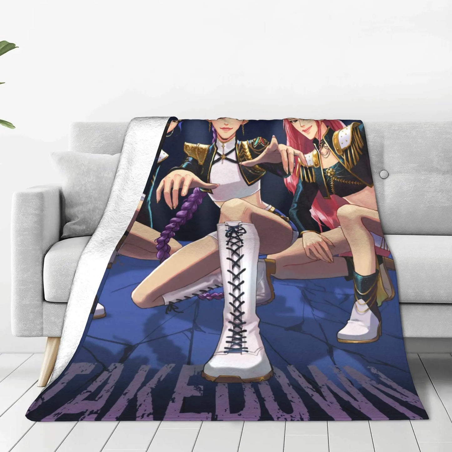 kpop Demon Hunters Huntrix & Saja Boys Blanket  Super Warm Comfortable Plush Throw Blanket Child Home Decor Flannel  Bed Cover