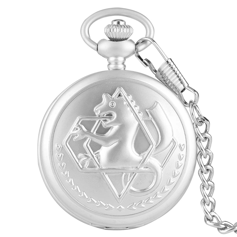 Vintage Fullmetal Alchemist Quartz Pocket Watch Necklace Fashion Men Women Watches Clock Anime Boys Girls Children Gifts Watch
