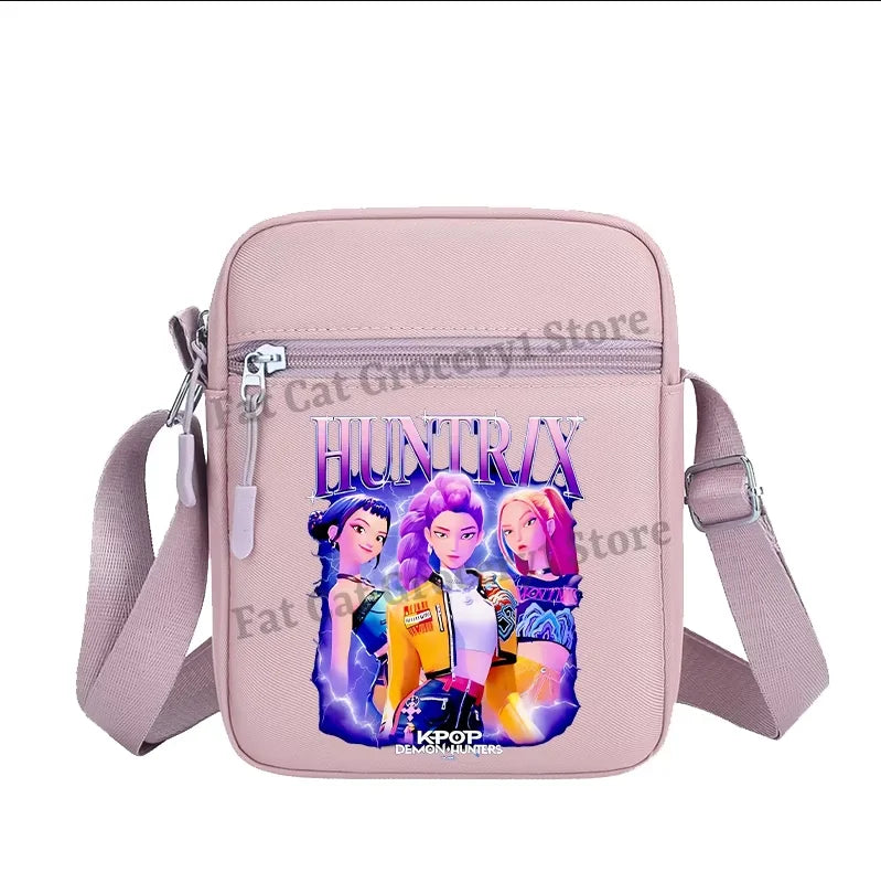 Kpop Demon Hunter Shoulder Bag Kawaii Rumi Mira Zoey Crossbody Bags Girls Outdoor Sport Messenger Pouch Women Travel Purse Gift