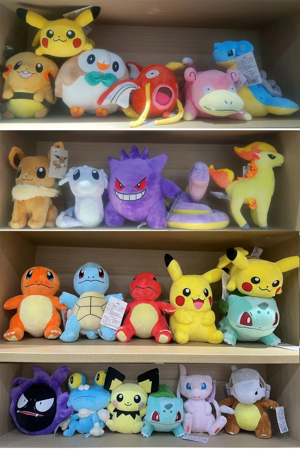 25cm Pokemon Gengar Plush Pikachu Anime Toy Cute Bulbasaur Squirtle Charmander Psyduck Stuffed Anime Figure Stuffed Dolls Gift