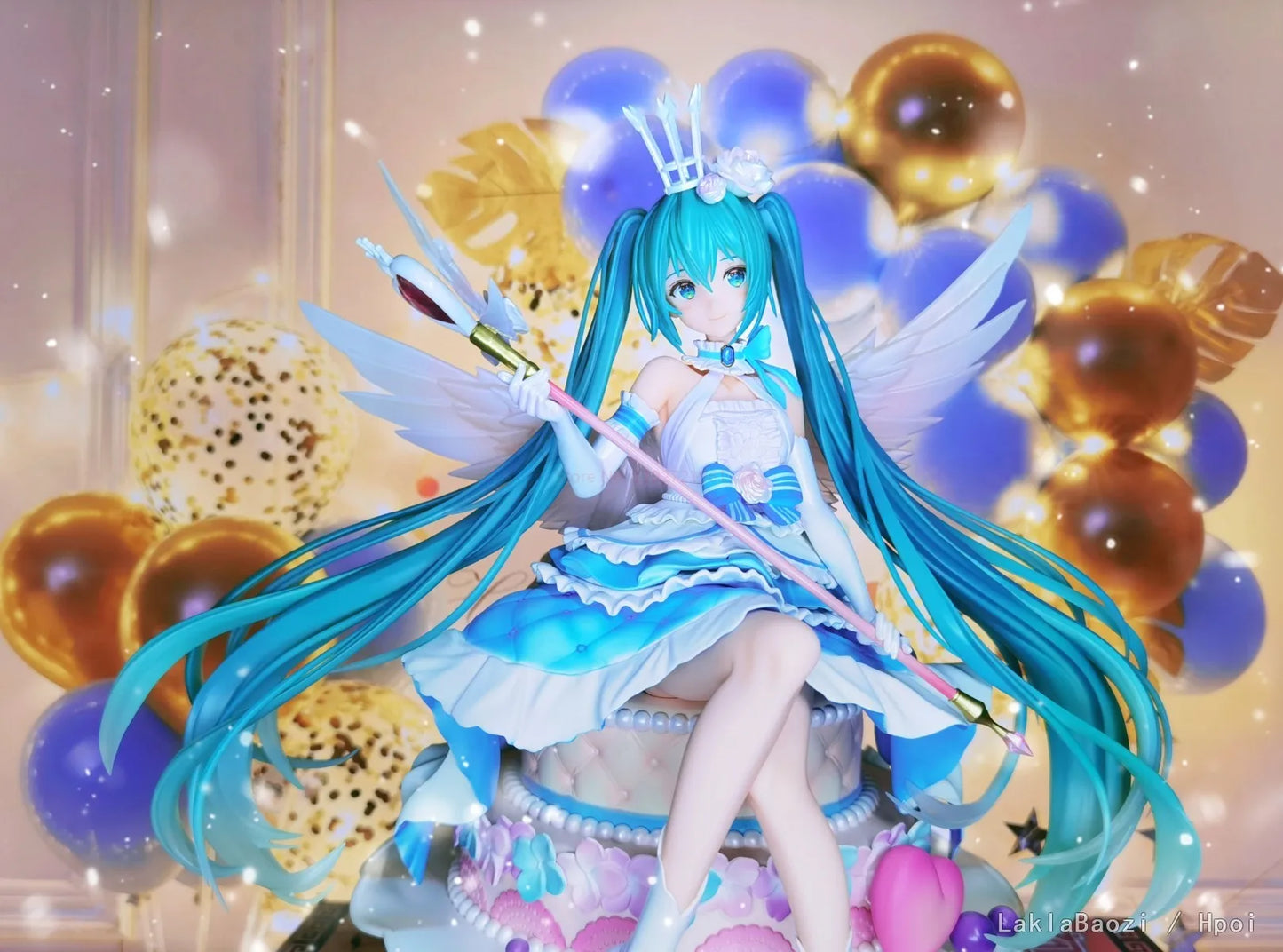 Original Spiritale Vocaloid Hatsune Miku Sweet Angel Happy Birthday Ver. Anime Limited Action Figure Decor Collect Doll