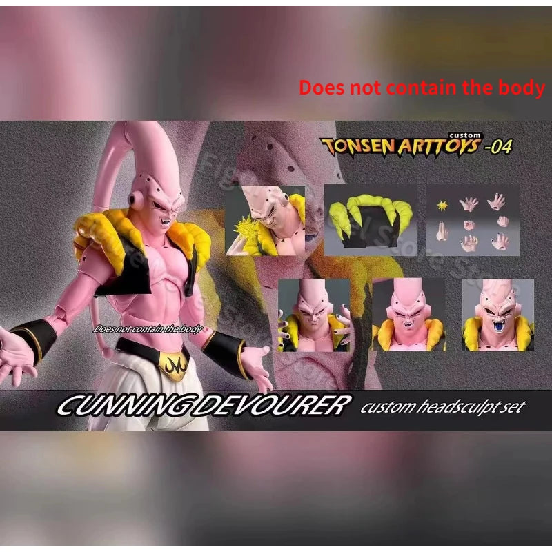 Tonsenarttoys Dragon Ball S.H.Figuarts SHF Cunning Devourer Majin Buu Custom Headsculpt Set Anime Action Figures Toys Collector