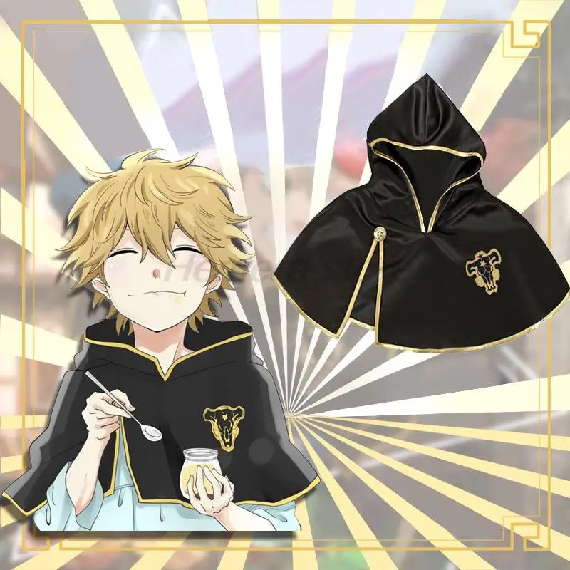 Black Clover Cape Cosplay Costume Shawl Suit Four-Leaf Clover Loose Cloak Combat Anime Version Clothes Everyday Wearable