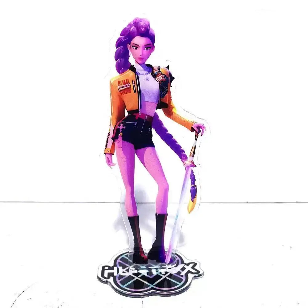 Anime Kpop demon hunters huntrix saja meninos acrilico suporte modelo placa decoracao originalidade mesa figura exibicao Christm