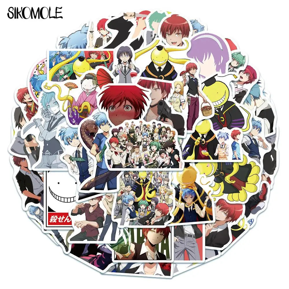 10/30/50PCS Cartoon Japan Anime Stickers Assassination Classroom Luggage Laptop Skateboard Bicycle Decals Graffiti Sticker F5