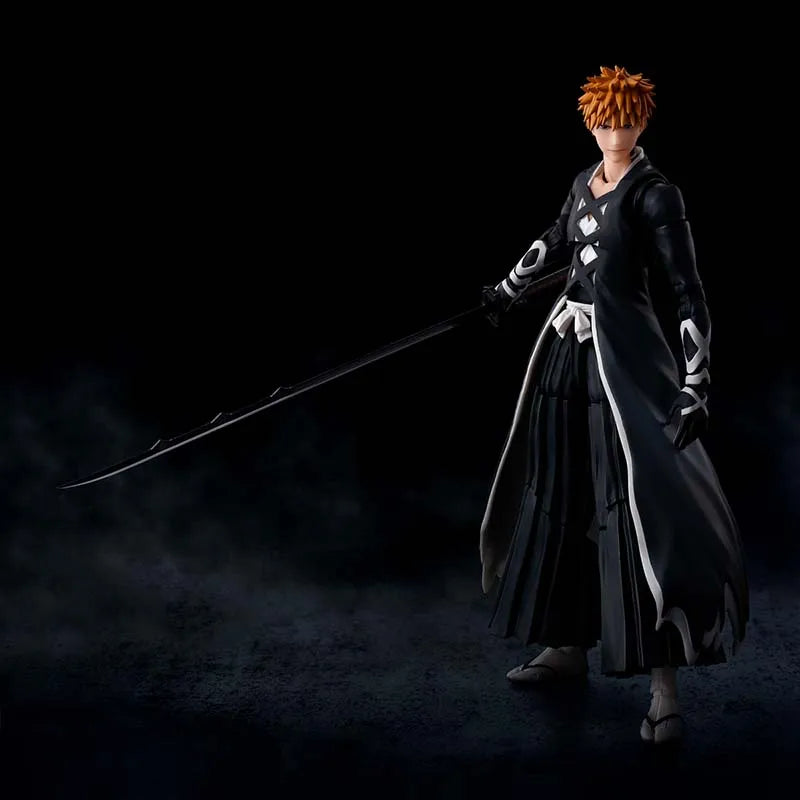 Bandai Figure Bleach Anime Figures SHF Ichigo Kurosaki Tensazangetsu Collection Model Action Figure Toys For Boy Children's Gift
