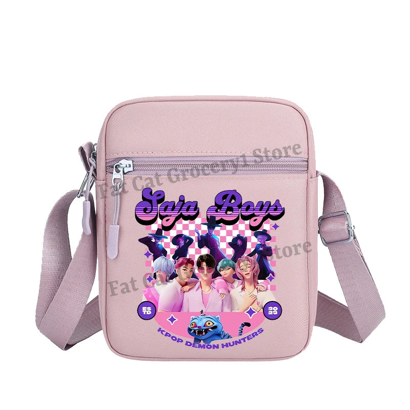 Kpop Demon Hunter Shoulder Bag Kawaii Rumi Mira Zoey Crossbody Bags Girls Outdoor Sport Messenger Pouch Women Travel Purse Gift