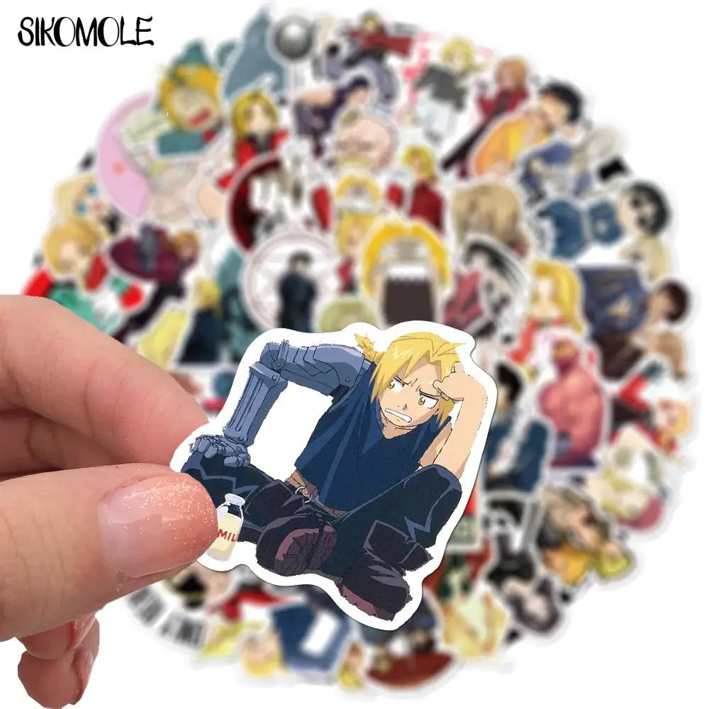 10/30/50PCS Cartoon Fullmetal Alchemist Anime Sticker DIY Case Stationery Laptop Guitar Skateboard Decal Graffiti Stickers F5