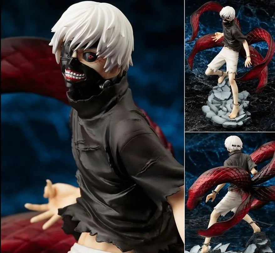 25CM Anime Tokyo Ghoul figura Kaneki Ken Touka Kirishima PVC figura de acción Kaneki Ken Awakening estatuilla generación de la oscuridad