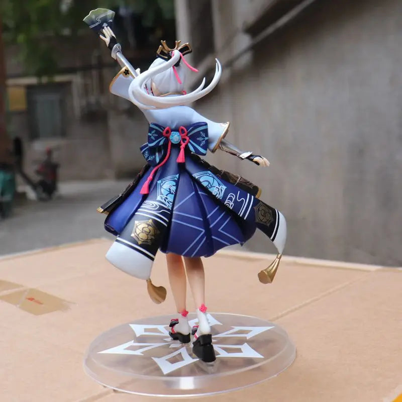 23cm Genshin Impact Kamisato Ayaka juego Anime figura Lady Egret princesa muñeca PVC figura de acción estatua juguetes de modelos coleccionables