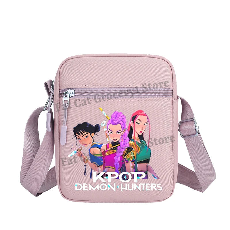 Kpop Demon Hunter Shoulder Bag Kawaii Rumi Mira Zoey Crossbody Bags Girls Outdoor Sport Messenger Pouch Women Travel Purse Gift