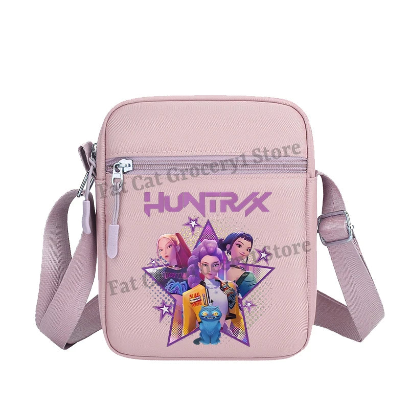 Kpop Demon Hunter Shoulder Bag Kawaii Rumi Mira Zoey Crossbody Bags Girls Outdoor Sport Messenger Pouch Women Travel Purse Gift