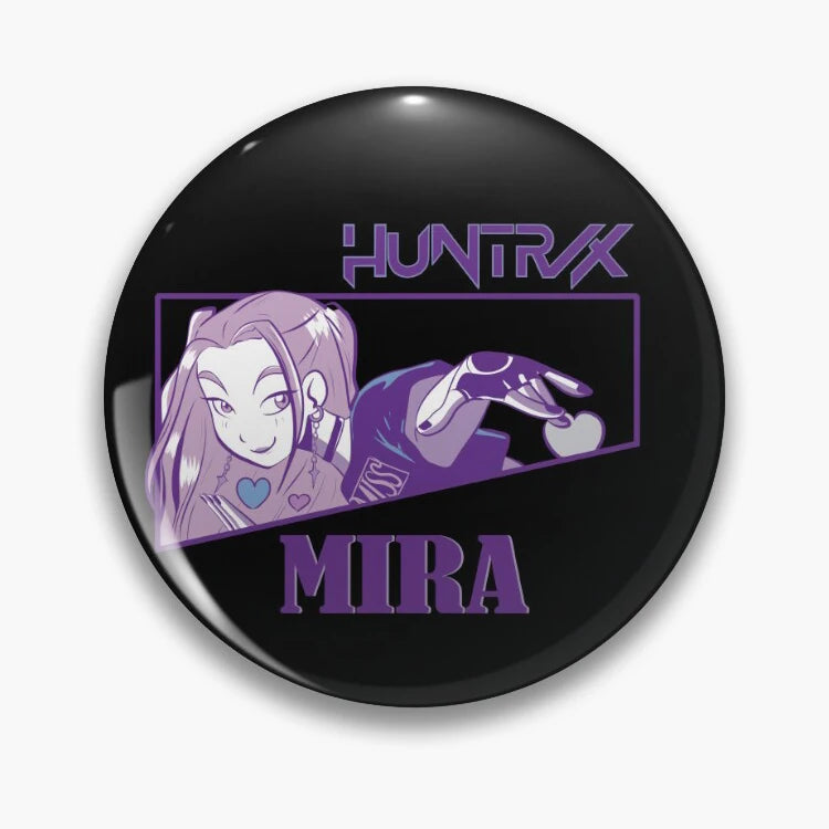 K-Pop Demon Hunters Huntrix Girlgroup Anime Brooch Bag Clothing Hat Badge Accessories Jewelry Gifts