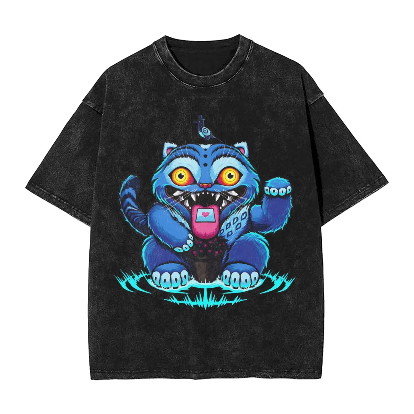 Kpop Demon Hunters Girl Dinner T-Shirt for Men Casual Pure Cotton Tees Crewneck Short Sleeve T Shirt Printing Clothing