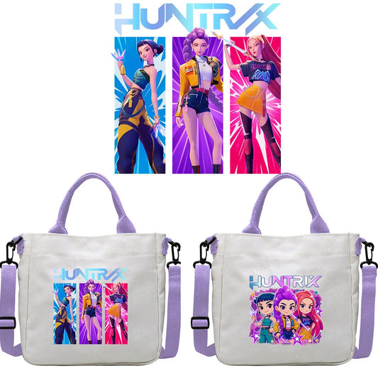 KPop Demon Hunters Anime Women's Crossbody Bag Aesthetics KPop Demon Hunters 2025 Shoulder Bags Korean Fashion Messenger Bag