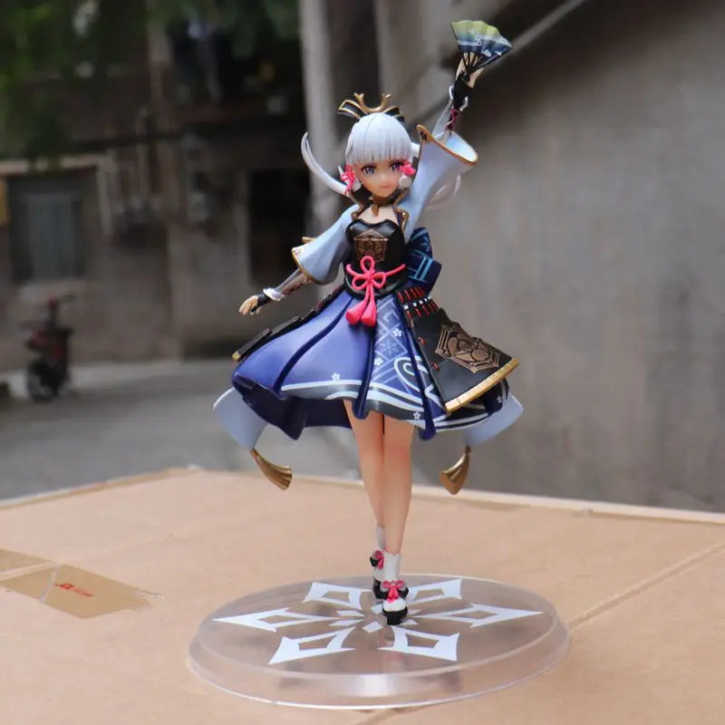 23cm Genshin Impact Kamisato Ayaka juego Anime figura Lady Egret princesa muñeca PVC figura de acción estatua juguetes de modelos coleccionables