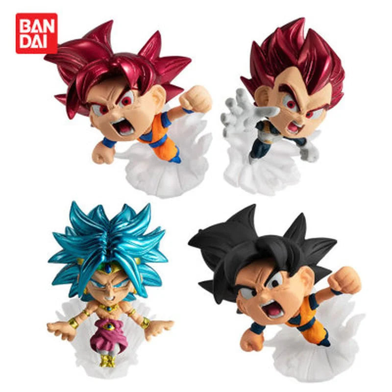 Bandai Dragon Ball SuperJiren Vegeta Son Goku Freezer Gogeta Broli Burdock Warrior Doll Series Anime figuras en miniatura de juguete Kit de regalo