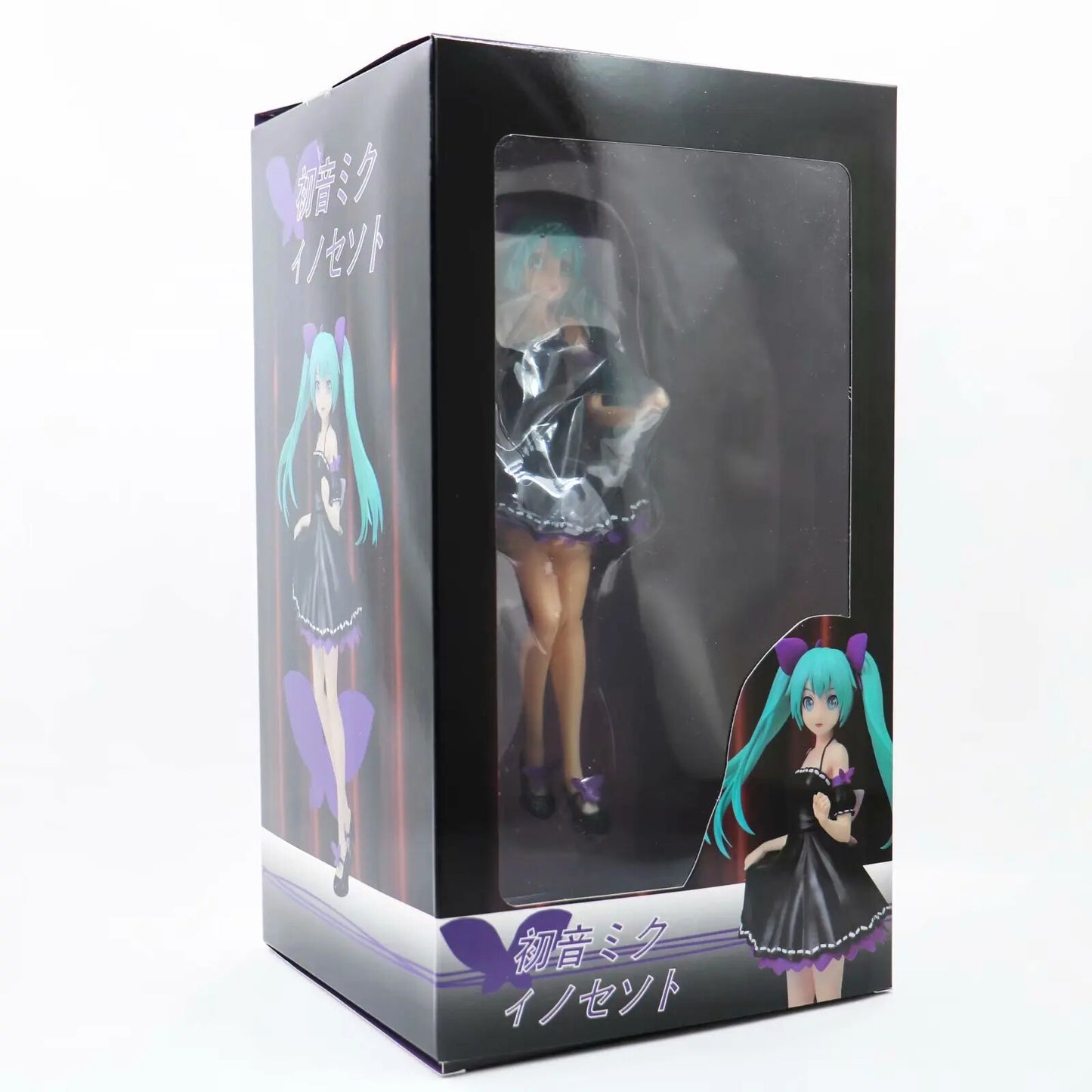 23cm Anime Cute Hatsune Miku Action Figure Kawaii Ceremonial Dress Megurine Luka Garage Kit Color Box Decoration Birthday Gift