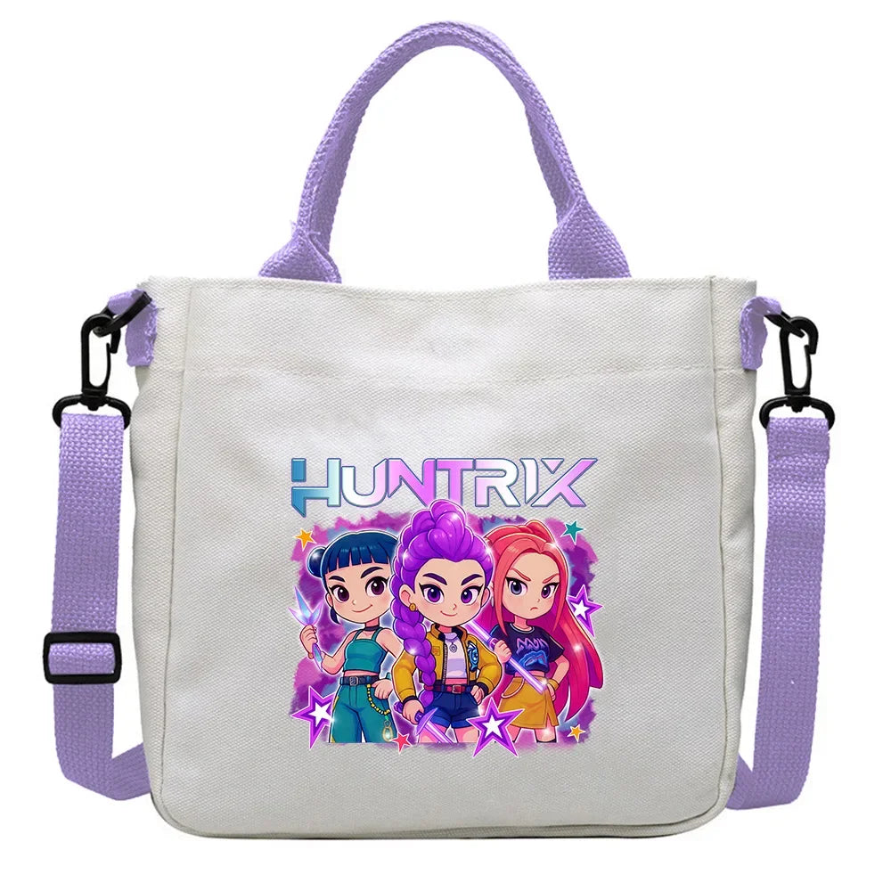 KPop Demon Hunters Anime Women's Crossbody Bag Aesthetics KPop Demon Hunters 2025 Shoulder Bags Korean Fashion Messenger Bag