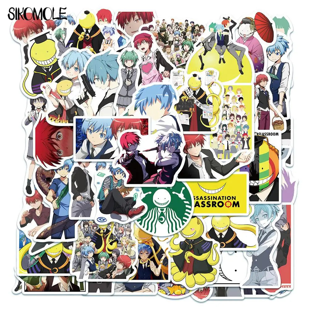 10/30/50PCS Cartoon Japan Anime Stickers Assassination Classroom Luggage Laptop Skateboard Bicycle Decals Graffiti Sticker F5